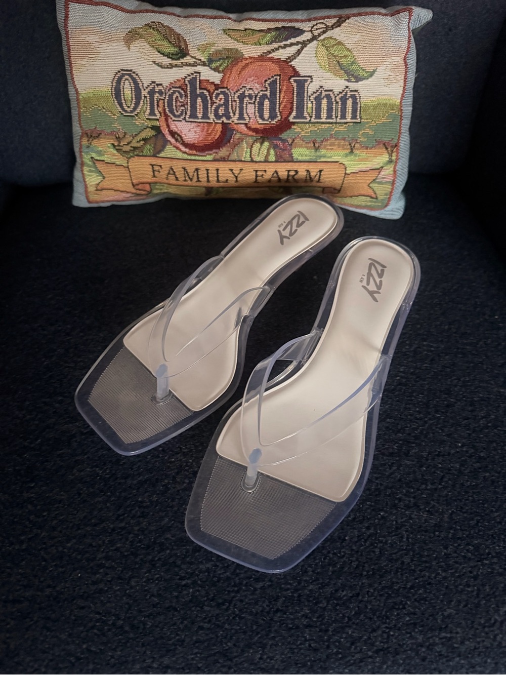Clear Strap Slide Sandals - Clear/Transparent